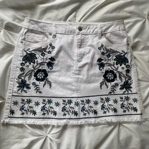 Altar’d State Embroidered Denim Mini Skirt